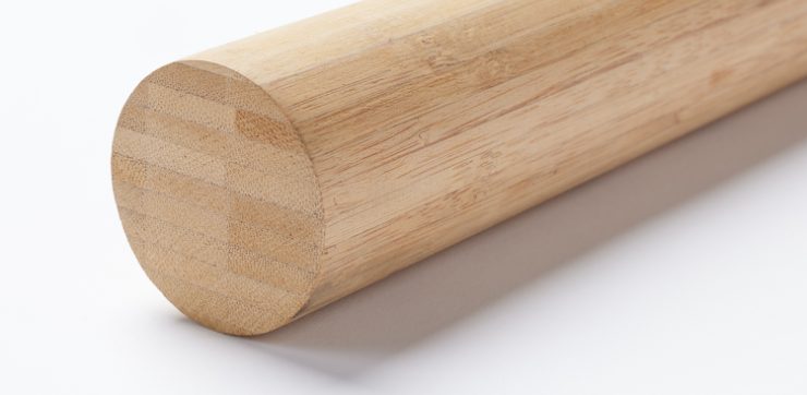 Bambus Rundstokk Karbonisert, Ubehandlet Ø56mm